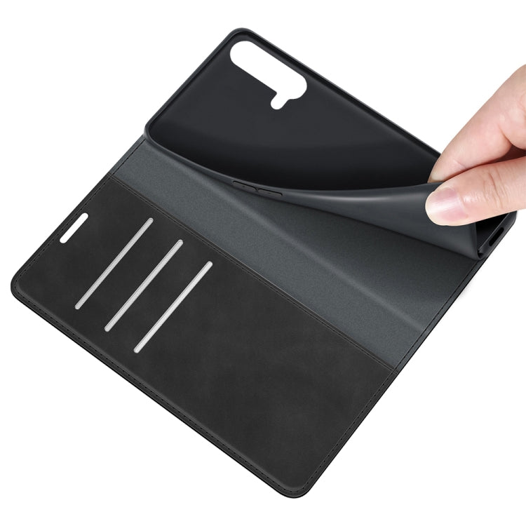 For OnePlus Nord CE 5G Retro-skin Business Magnetic Suction Leather Case with Holder & Card Slots & Wallet