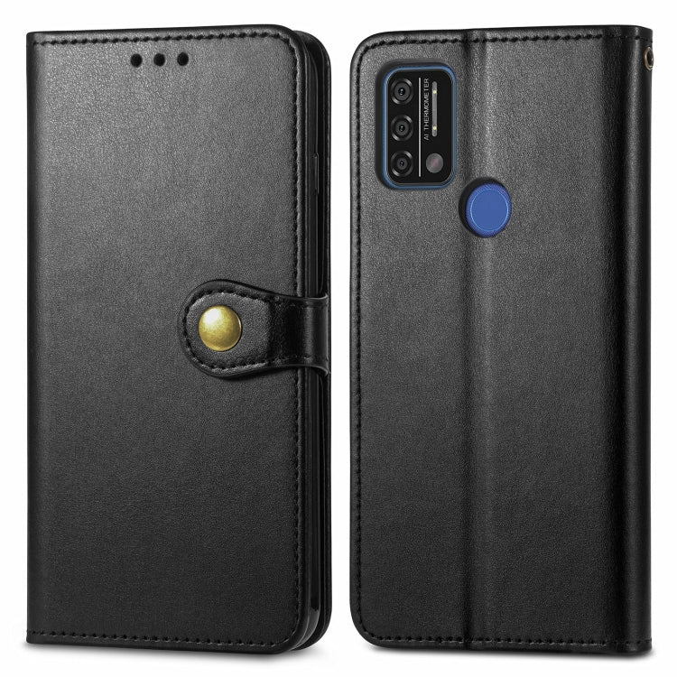 Solid Color Leather Buckle Phone Case with Lanyard & Photo Frame & Card Slot & Wallet & Stand Function, Compatible with UMIDIGI A9