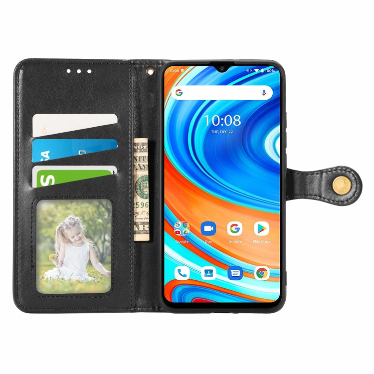 Solid Color Leather Buckle Phone Case with Lanyard & Photo Frame & Card Slot & Wallet & Stand Function, Compatible with UMIDIGI A9