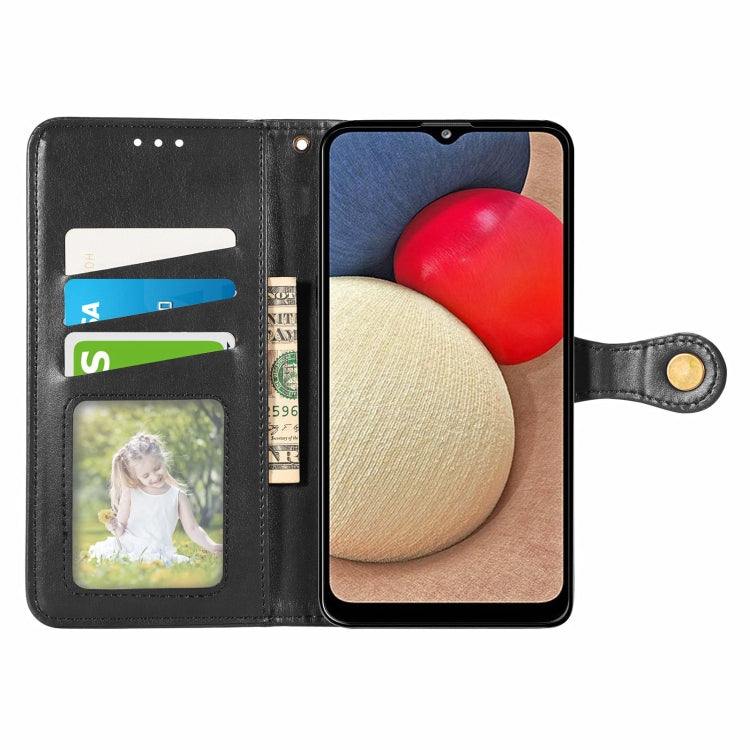 Solid Color Leather Buckle Phone Case with Lanyard & Photo Frame & Card Slot & Wallet & Stand Function, Compatible with Samsung Galaxy A03s 164mm