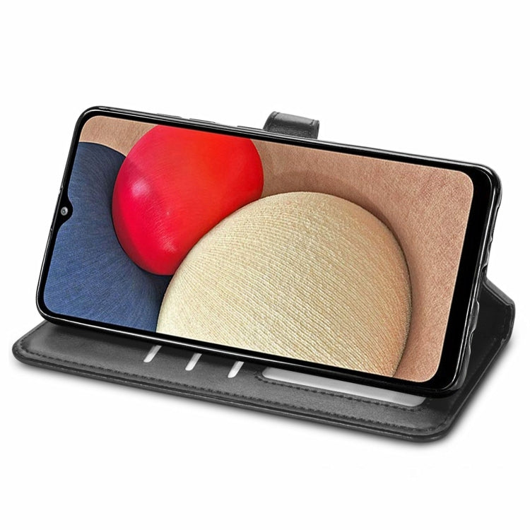 Solid Color Leather Buckle Phone Case with Lanyard & Photo Frame & Card Slot & Wallet & Stand Function, Compatible with Samsung Galaxy A03s 164mm