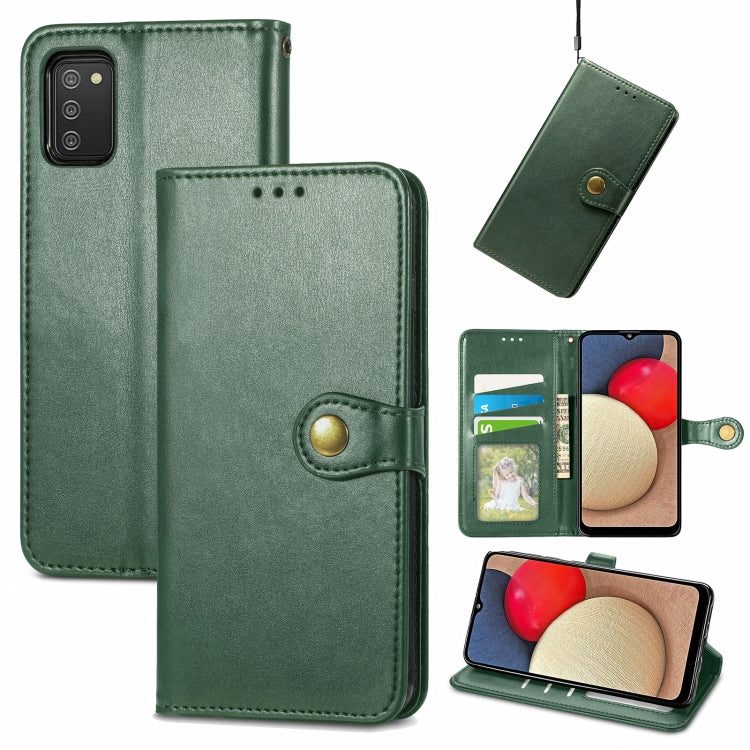 Solid Color Leather Buckle Phone Case with Lanyard & Photo Frame & Card Slot & Wallet & Stand Function, Compatible with Samsung Galaxy A03s 164mm