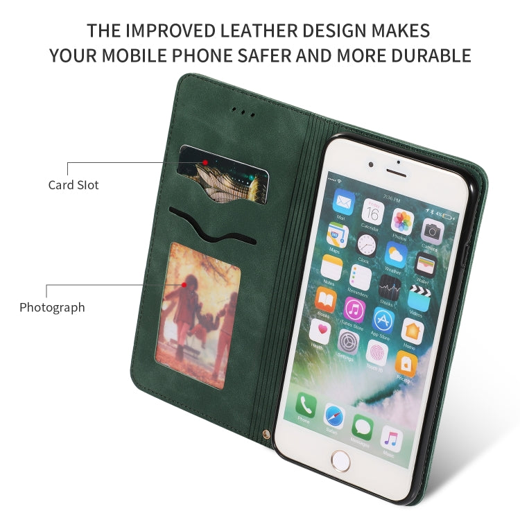 Retro Skin Feel Business Magnetic Horizontal Flip Leather Case for iPhone 8 Plus / 7 Plus