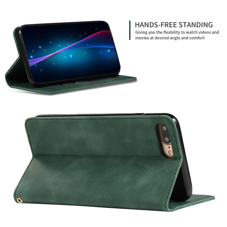 Retro Skin Feel Business Magnetic Horizontal Flip Leather Case for iPhone 8 Plus / 7 Plus