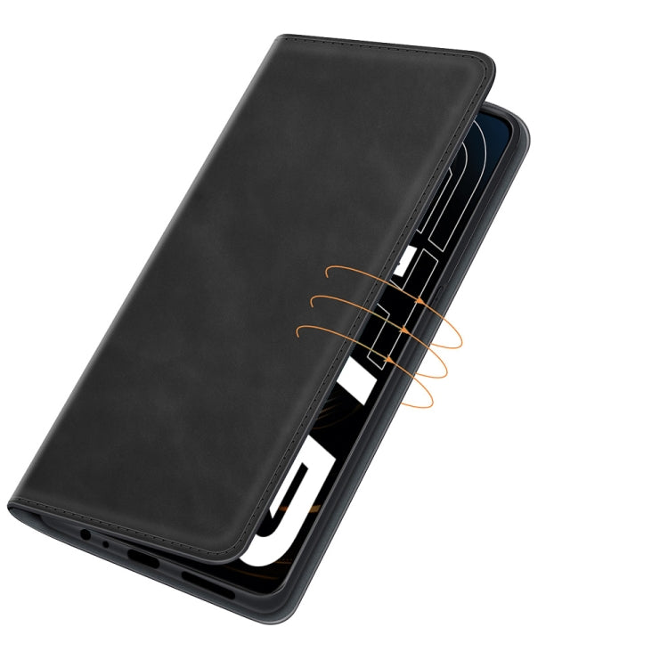 For OPPO Realme GT 5G / Realme Q3 Pro 5G Retro-skin Business Magnetic Suction Leather Case with Holder & Card Slots & Wallet