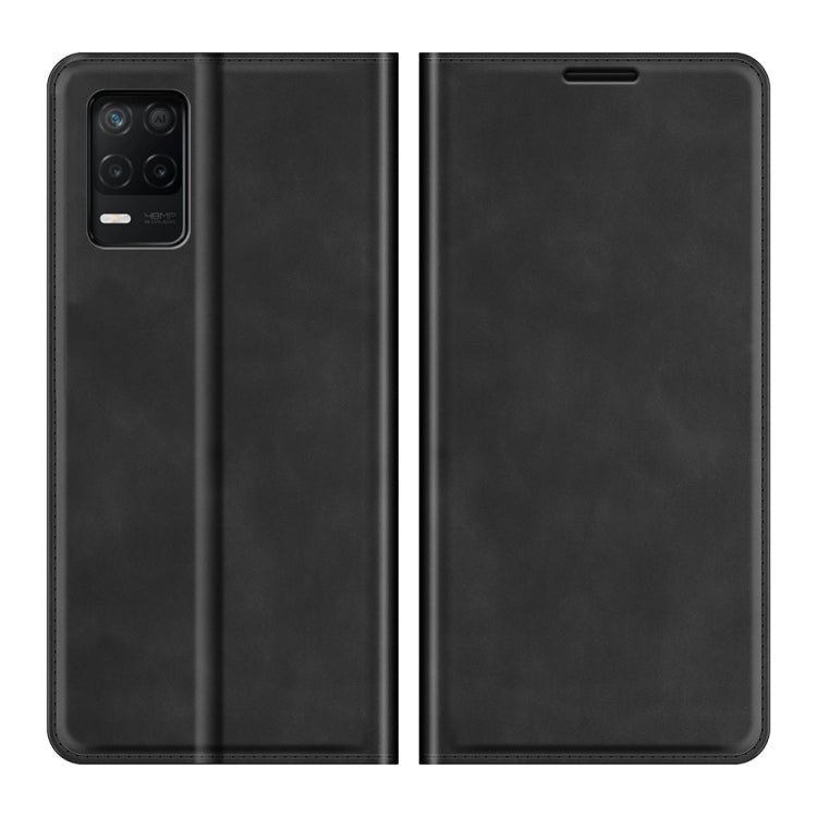 For OPPO Realme V13 5G / Realme 8 5G / Q3i 5G / Q3 5G Retro-skin Business Magnetic Suction Leather Case with Holder & Card Slots & Wallet