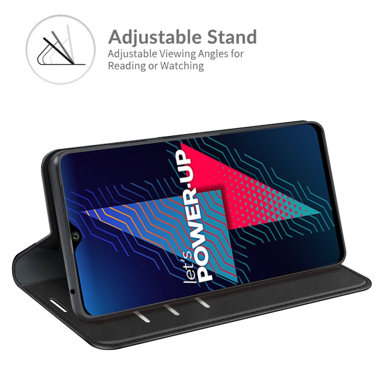 For wiko Power U30 Retro-skin Business Magnetic Suction Leather Case with Holder & Card Slots & Wallet