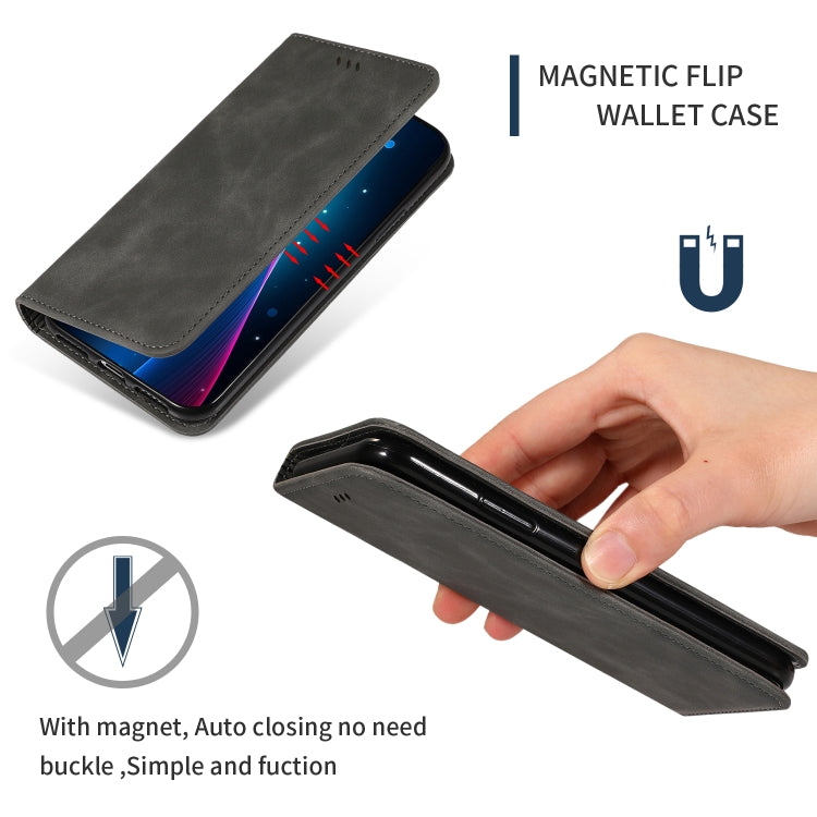 Retro Skin Feel Business Magnetic Horizontal Flip Leather Case for Huawei Mate20 Lite