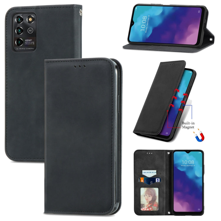 Retro Skin Feel Business Magnetic Horizontal Flip Leather Case With Holder & Card Slots & Wallet & Photo Frame