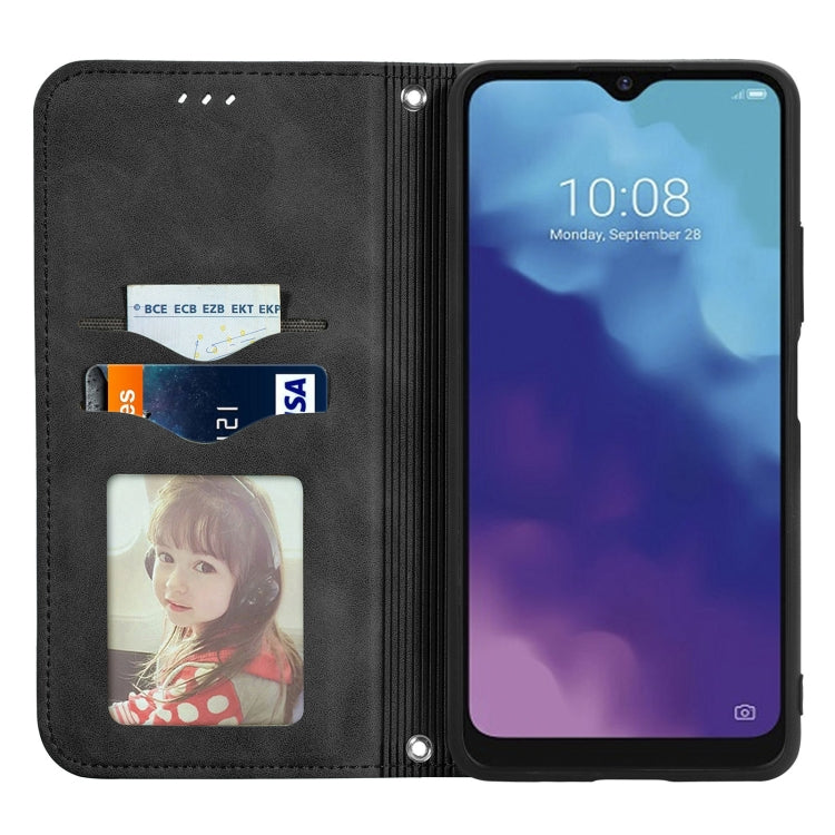Retro Skin Feel Business Magnetic Horizontal Flip Leather Case With Holder & Card Slots & Wallet & Photo Frame