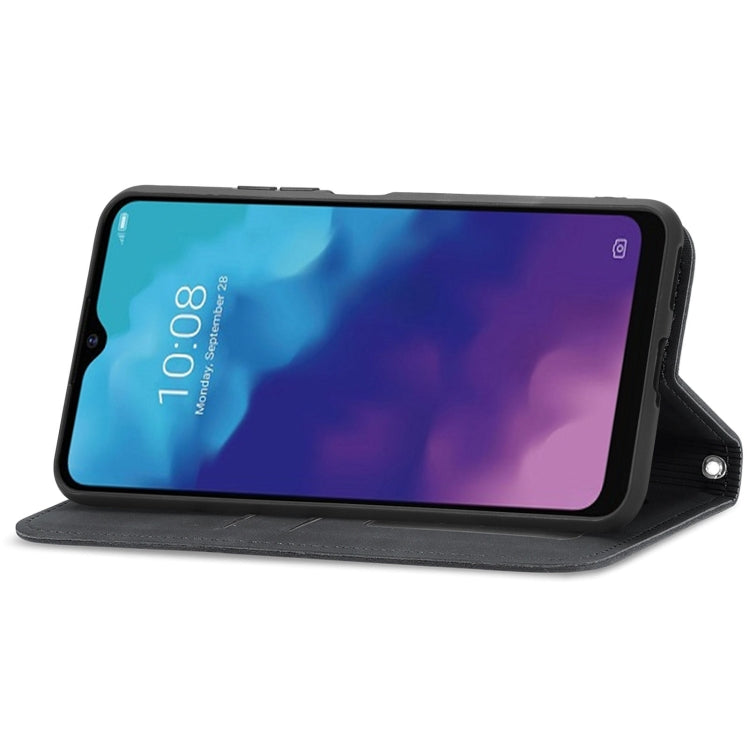 Retro Skin Feel Business Magnetic Horizontal Flip Leather Case With Holder & Card Slots & Wallet & Photo Frame