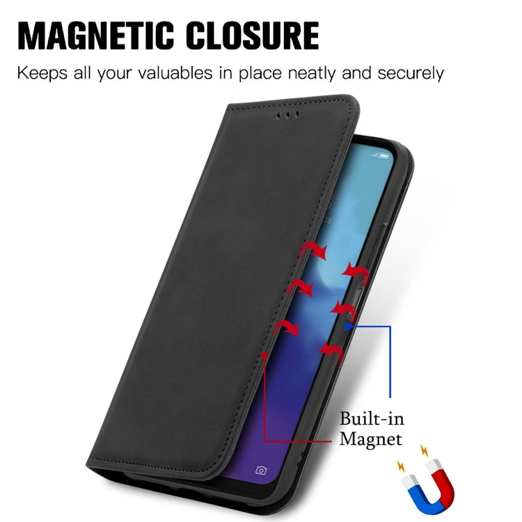 Retro Skin Feel Business Magnetic Horizontal Flip Leather Case With Holder & Card Slots & Wallet & Photo Frame