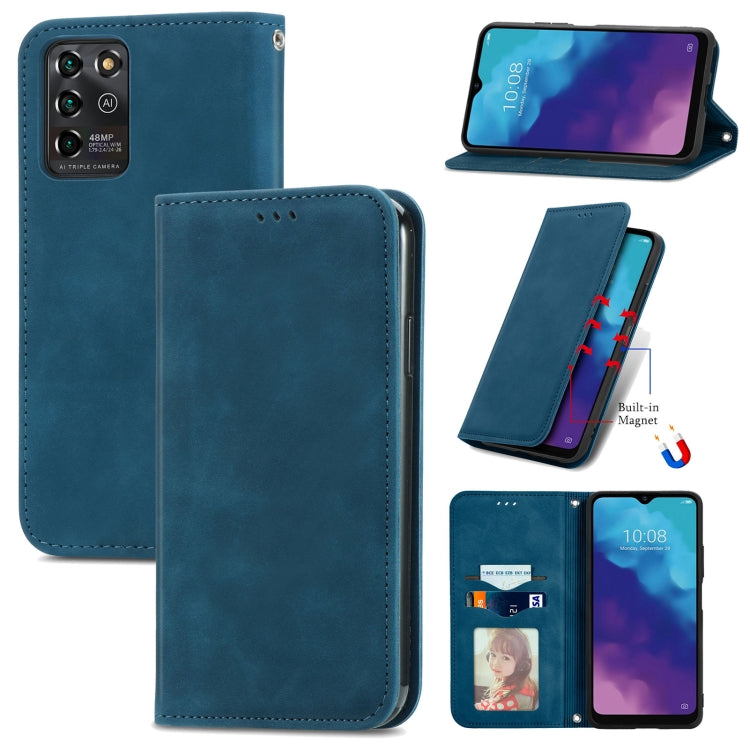 Retro Skin Feel Business Magnetic Horizontal Flip Leather Case With Holder & Card Slots & Wallet & Photo Frame