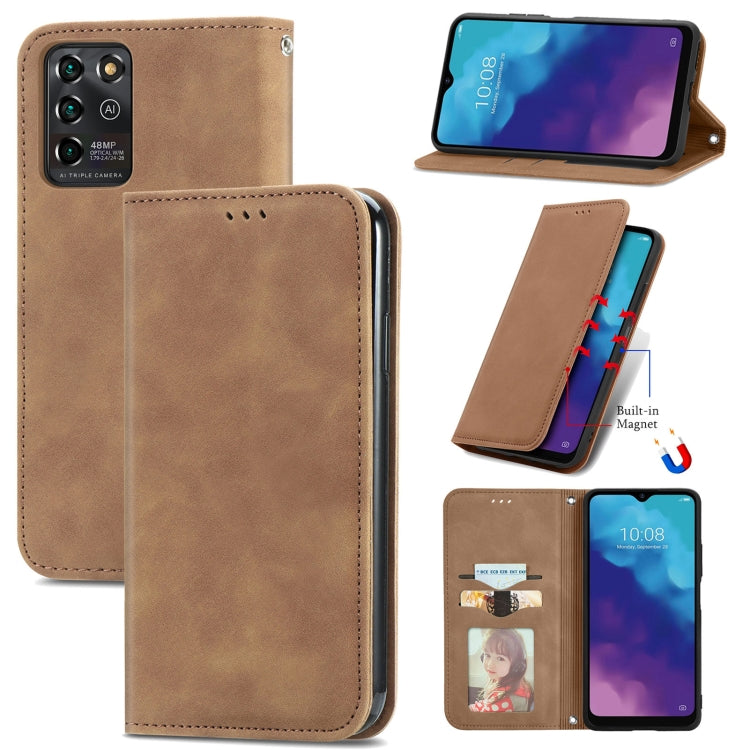 Retro Skin Feel Business Magnetic Horizontal Flip Leather Case With Holder & Card Slots & Wallet & Photo Frame