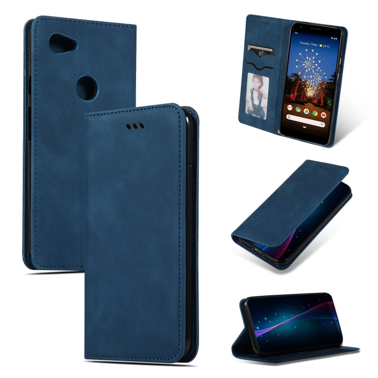 Retro Skin Feel Business Magnetic Horizontal Flip Leather Case for Google Pixel 3A XL