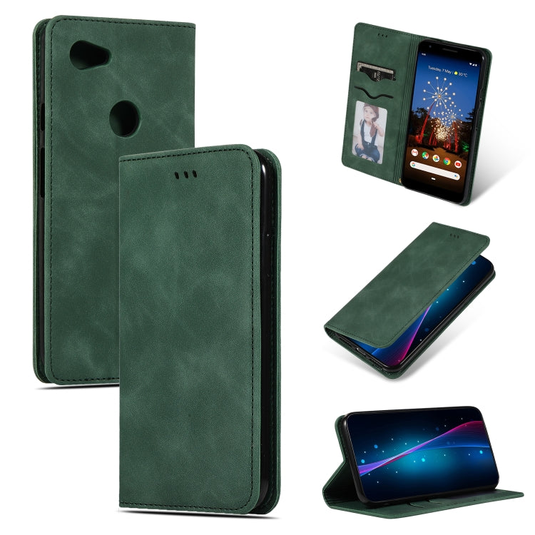 Retro Skin Feel Business Magnetic Horizontal Flip Leather Case for Google Pixel 3A XL