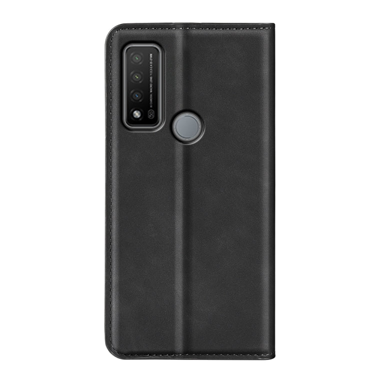 For TCL 20 R 5G Retro-skin Business Magnetic Suction Phone Leather Case with Holder & Card Slots & Wallet