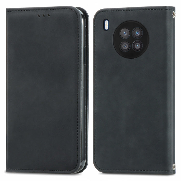 Retro Skin Feel Magnetic Horizontal Flip Leather Case with Holder & Card Slots & Wallet & Photo Frame