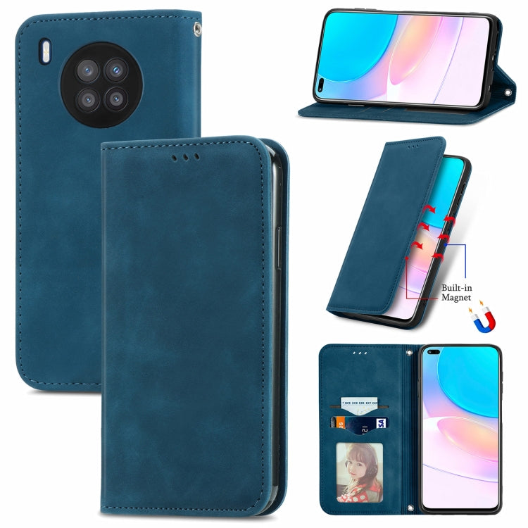 Retro Skin Feel Magnetic Horizontal Flip Leather Case with Holder & Card Slots & Wallet & Photo Frame