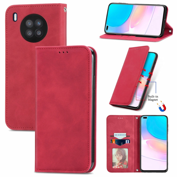 Retro Skin Feel Magnetic Horizontal Flip Leather Case with Holder & Card Slots & Wallet & Photo Frame