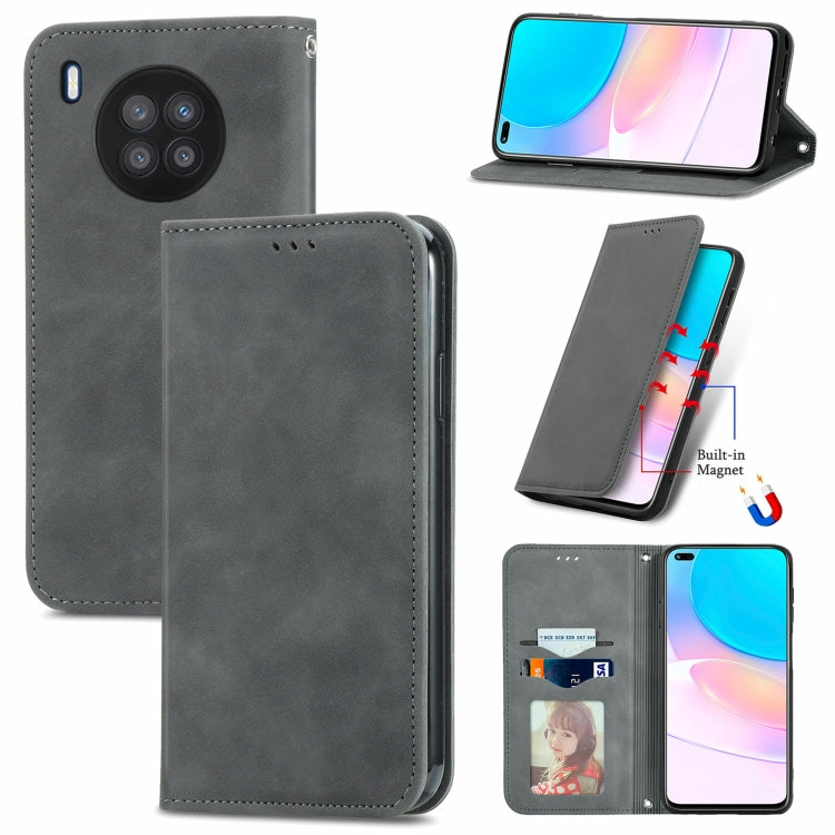 Retro Skin Feel Magnetic Horizontal Flip Leather Case with Holder & Card Slots & Wallet & Photo Frame
