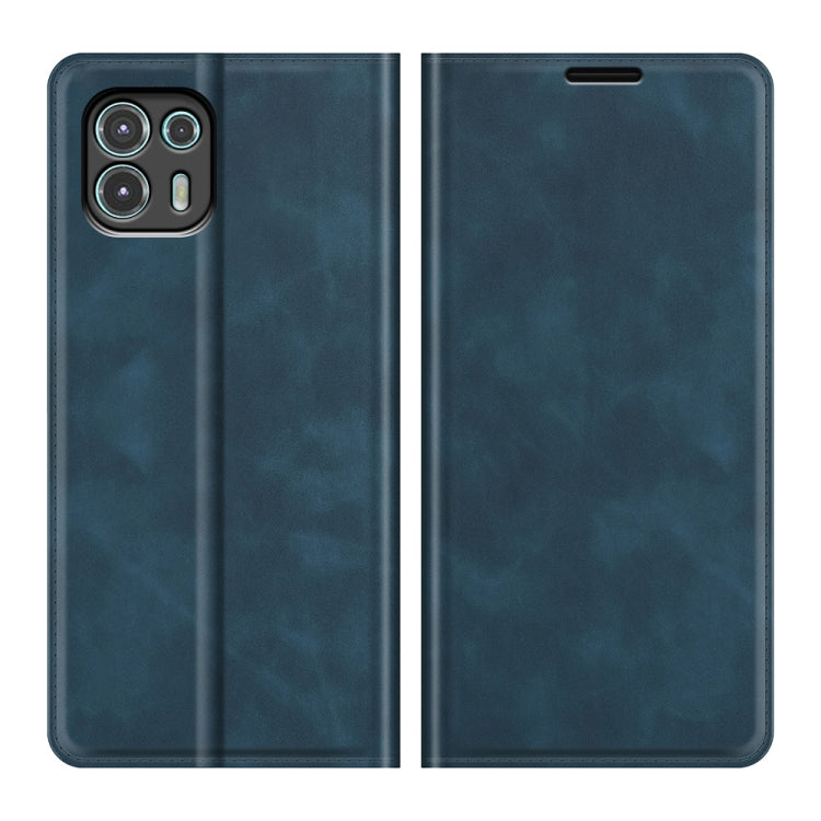 For Motorola Edge 20 lite Retro-skin Business Magnetic Suction Phone Leather Case with Holder & Card Slots & Wallet