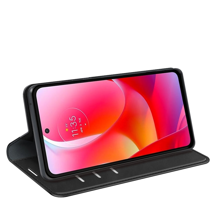 For Motorola Moto G Power 2022 Retro-skin Business Magnetic Suction Phone Leather Case with Holder & Card Slots & Wallet