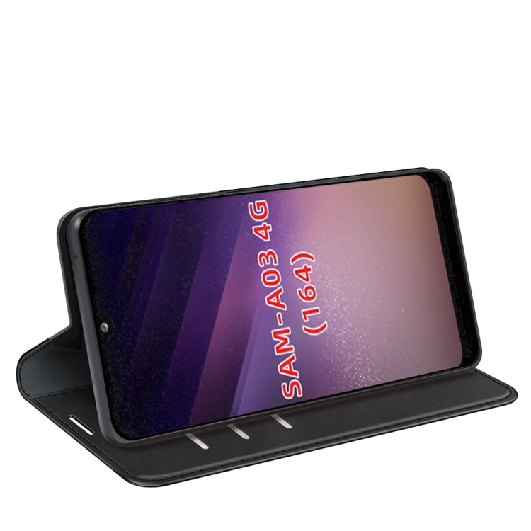 For Samsung Galaxy A03 166mm Retro-skin Magnetic Leather Case with Holder & Card Slots & Wallet