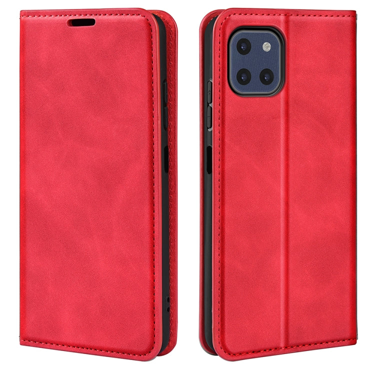For Samsung Galaxy A03 166mm Retro-skin Magnetic Leather Case with Holder & Card Slots & Wallet
