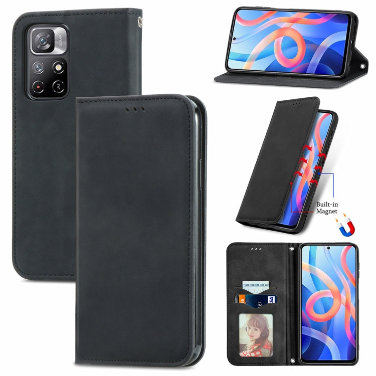 Retro Skin Feel Magnetic Horizontal Flip Leather Case