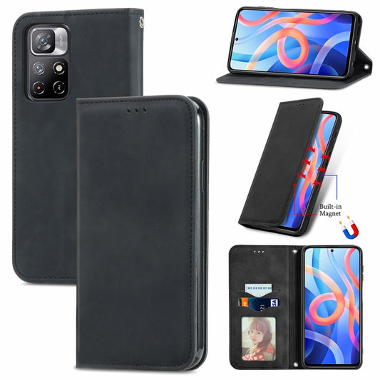 Retro Skin Feel Magnetic Horizontal Flip Leather Case