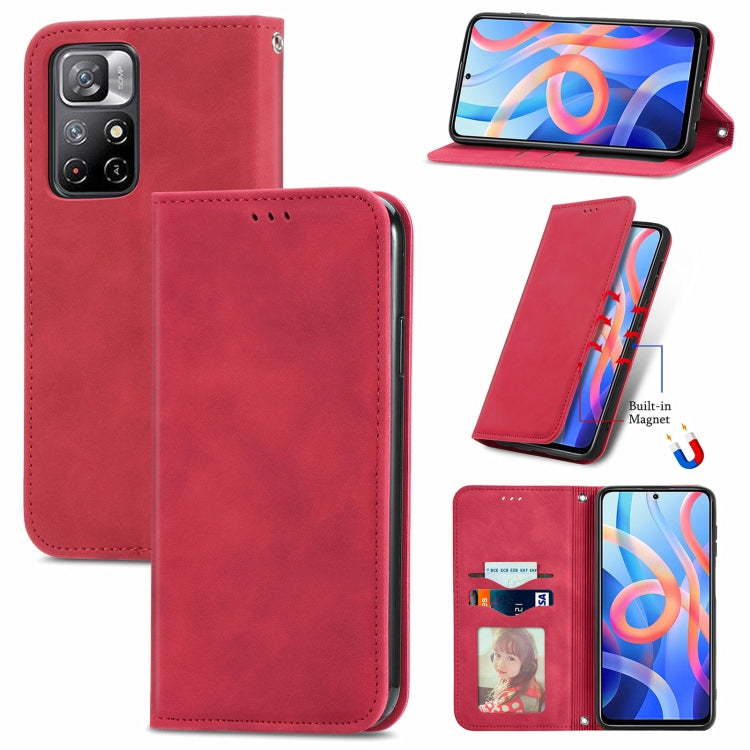 Retro Skin Feel Magnetic Horizontal Flip Leather Case