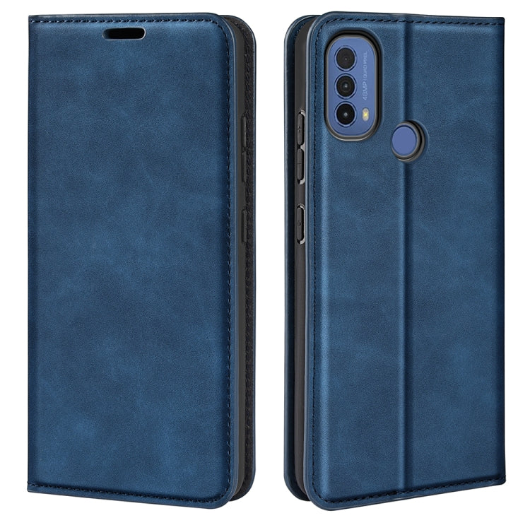 For Motorola Moto E30 / E40 Retro-skin Magnetic Suction Leather Phone Case