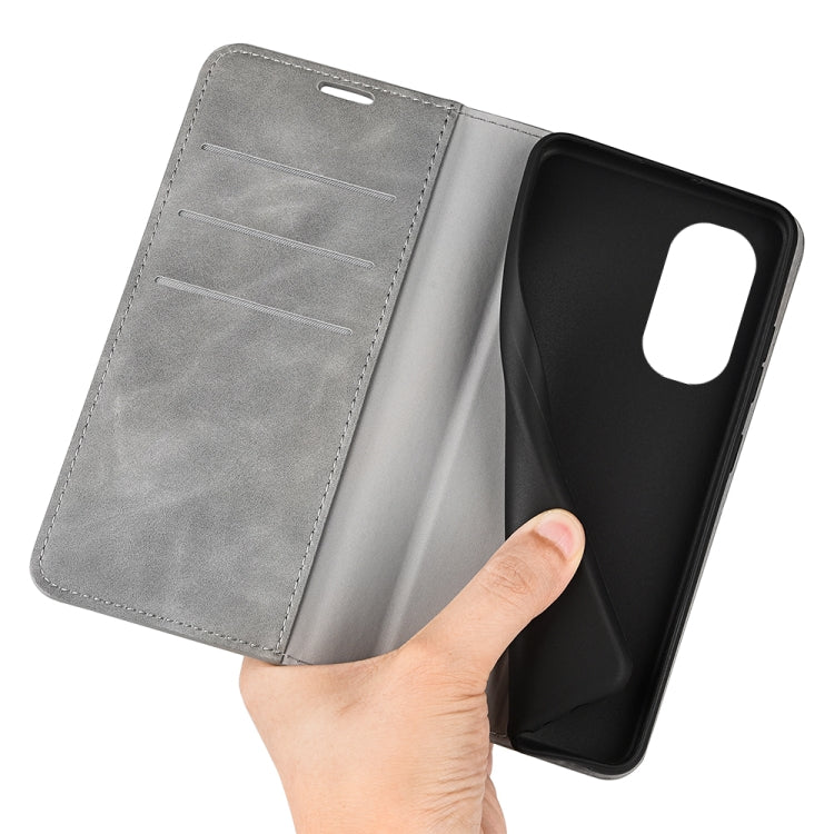 For Motorola Moto G31 4G Retro-skin Magnetic Suction Leather Phone Case