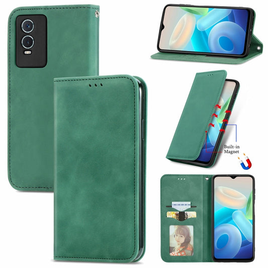 Retro Skin Feel Magnetic Flip Leather Case