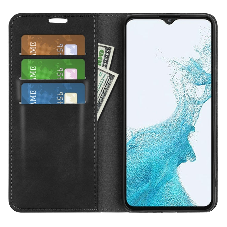 For Samsung Galaxy A23 5G Retro-skin Magnetic Suction Leather Phone Case