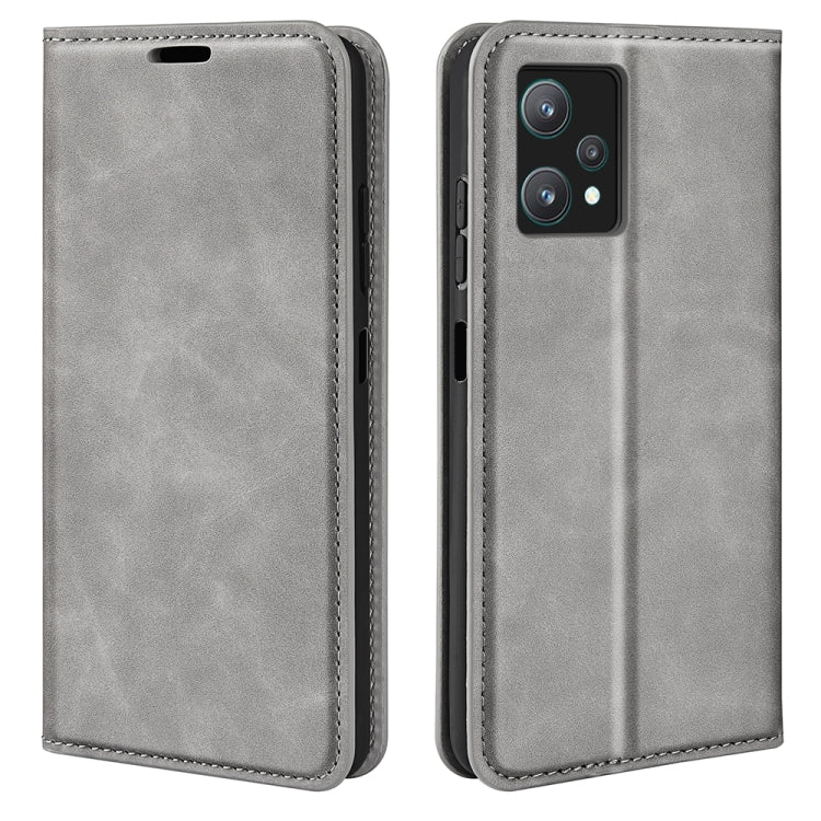 For OPPO Realme 9 Pro Retro-skin Magnetic Suction Leather Phone Case
