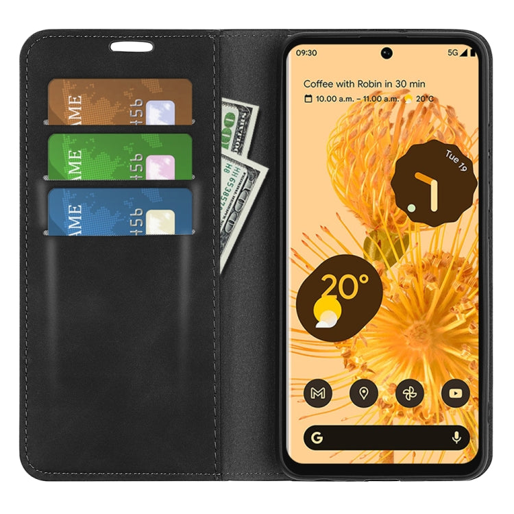 For Google Pixel 7 Pro Retro-skin Magnetic Suction Leather Phone Case