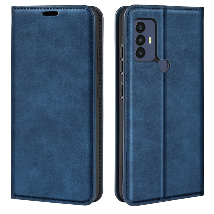 For TCL 30 SE/305/306 Retro-skin Magnetic Suction Leather Phone Case