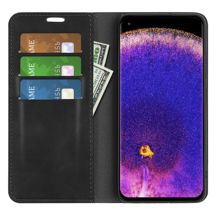 For OPPO Find X5 Pro Retro-skin Magnetic Suction Leather Phone Case