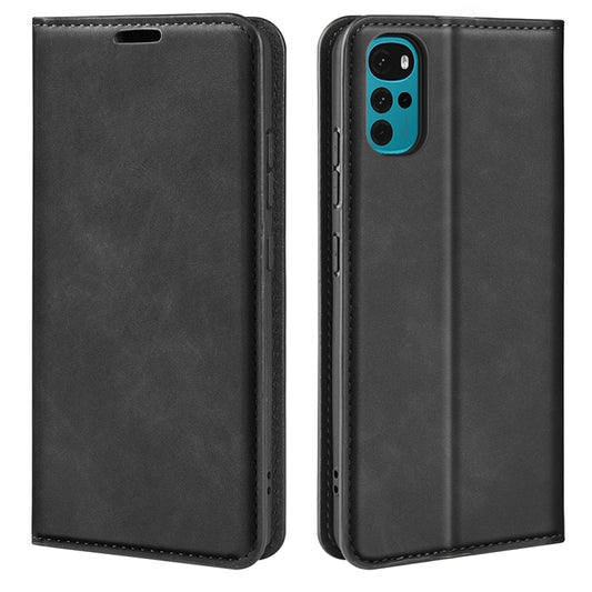 For Motorola Moto G22 4G Retro-skin Magnetic Suction Leather Phone Case