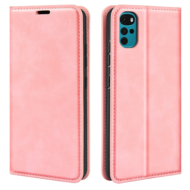 For Motorola Moto G22 4G Retro-skin Magnetic Suction Leather Phone Case