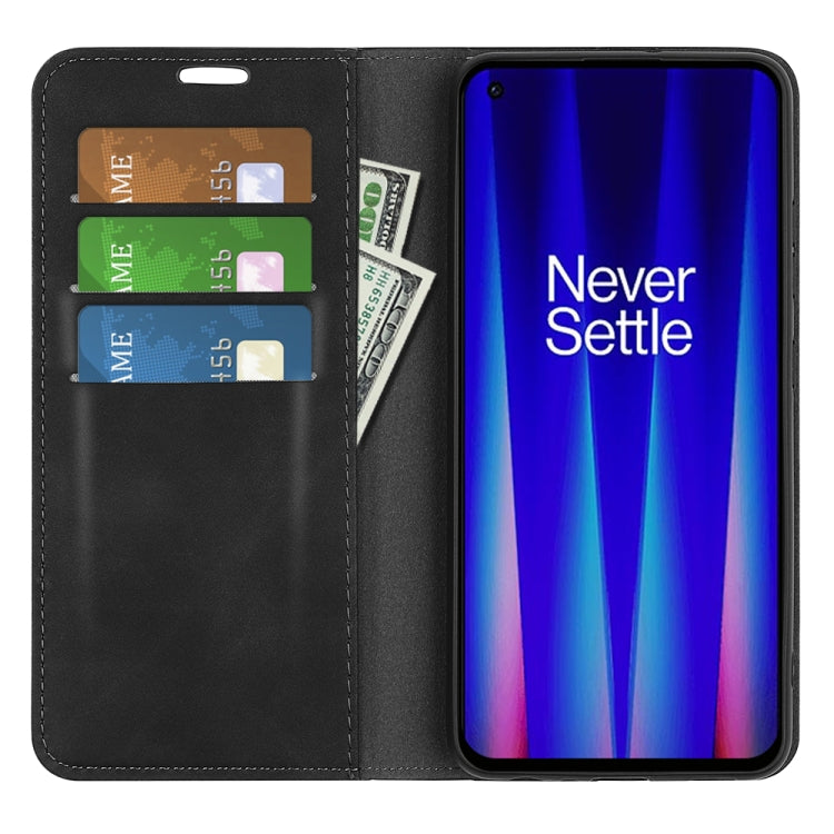 For OnePlus Nord CE 2 5G Retro-skin Magnetic Suction Leather Phone Case
