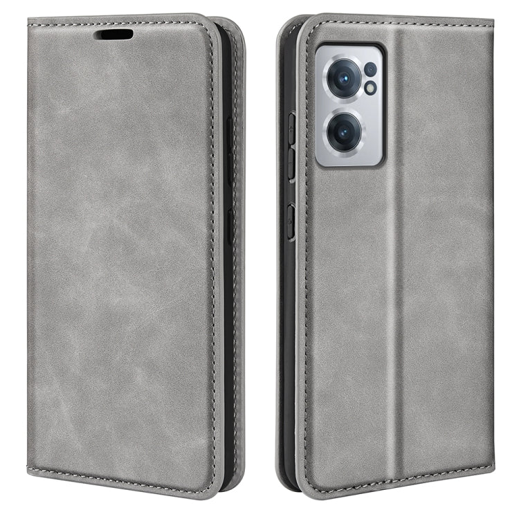 For OnePlus Nord CE 2 5G Retro-skin Magnetic Suction Leather Phone Case