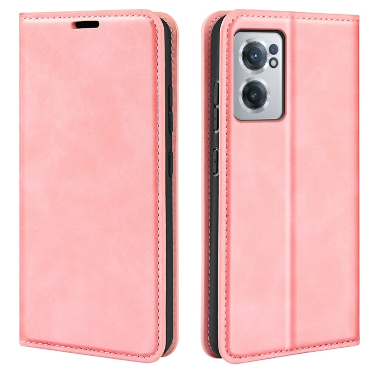 For OnePlus Nord CE 2 5G Retro-skin Magnetic Suction Leather Phone Case