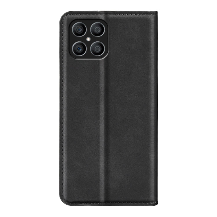 For Honor X8 Retro-skin Magnetic Suction Leather Phone Case
