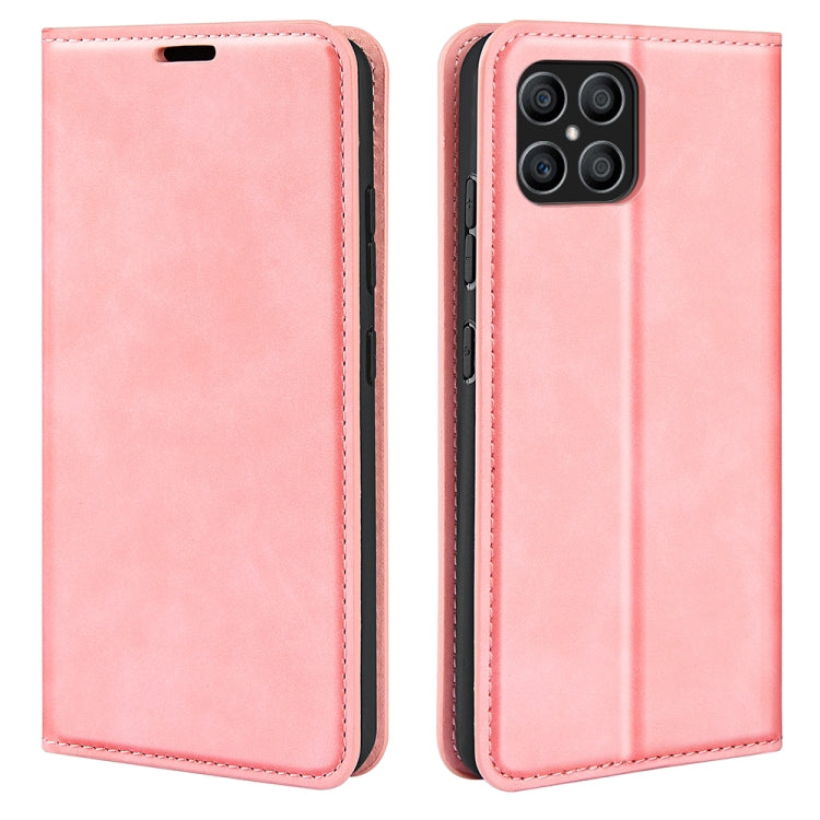 For Honor X8 Retro-skin Magnetic Suction Leather Phone Case