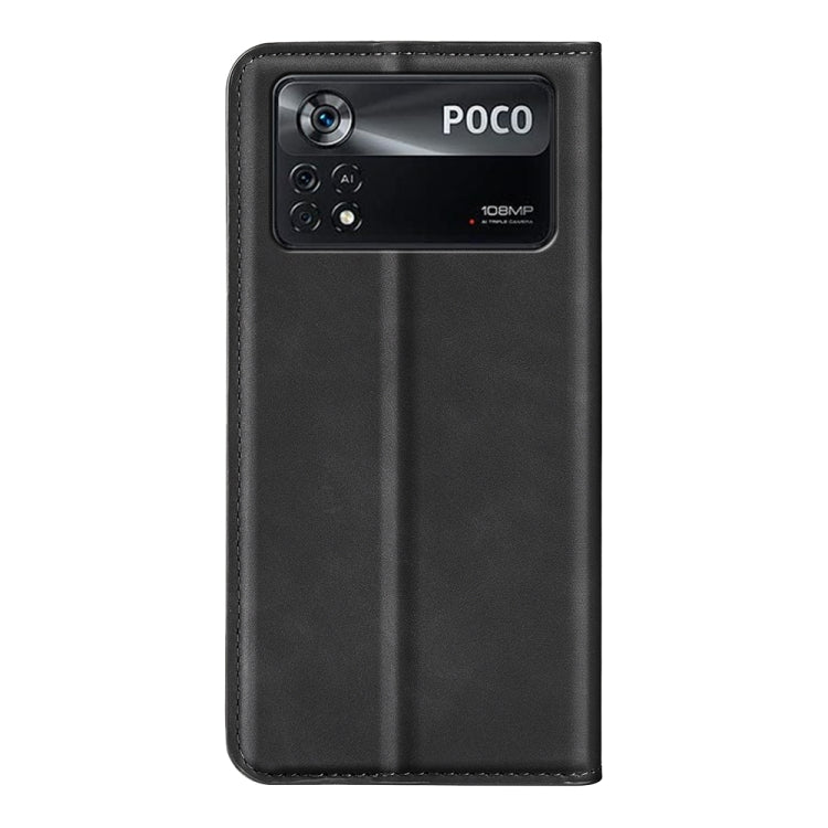 For Xiaomi Poco X4 Pro 5G Retro-skin Magnetic Suction Leather Phone Case