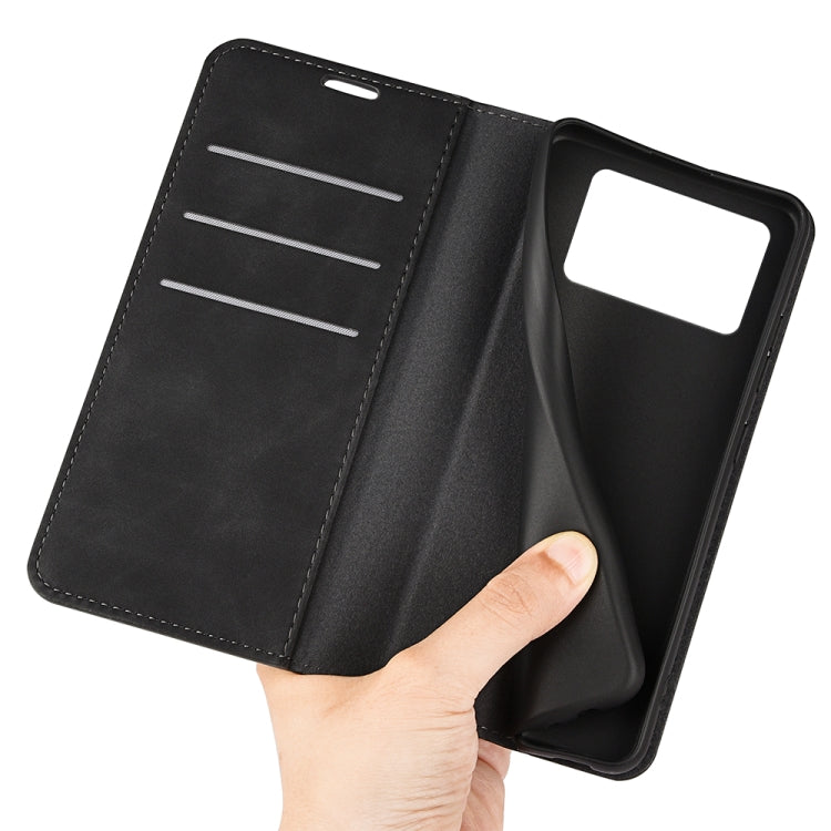 For Xiaomi Poco X4 Pro 5G Retro-skin Magnetic Suction Leather Phone Case