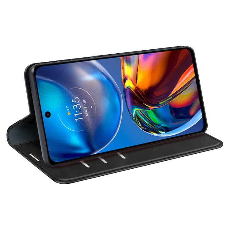 For Motorola Moto E32 4G Retro-skin  Magnetic Suction Leather Phone Case